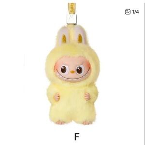 unopened popmart Labubu F Yellow Vinyl Plush pin for love